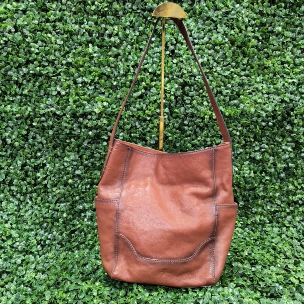 Frye Leather Side Pocket Hobo Shoulder Purse